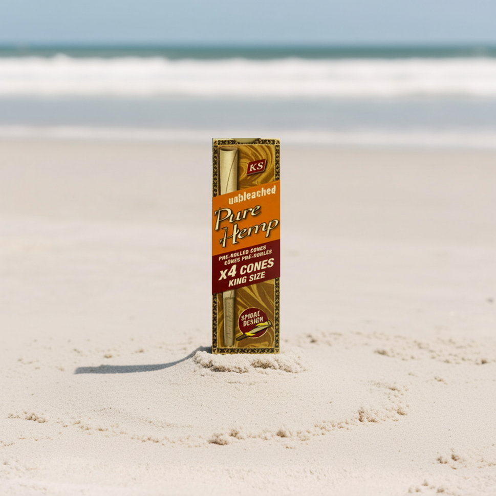 Pure Hemp Rolling Papers - Cones (Unbleached)
