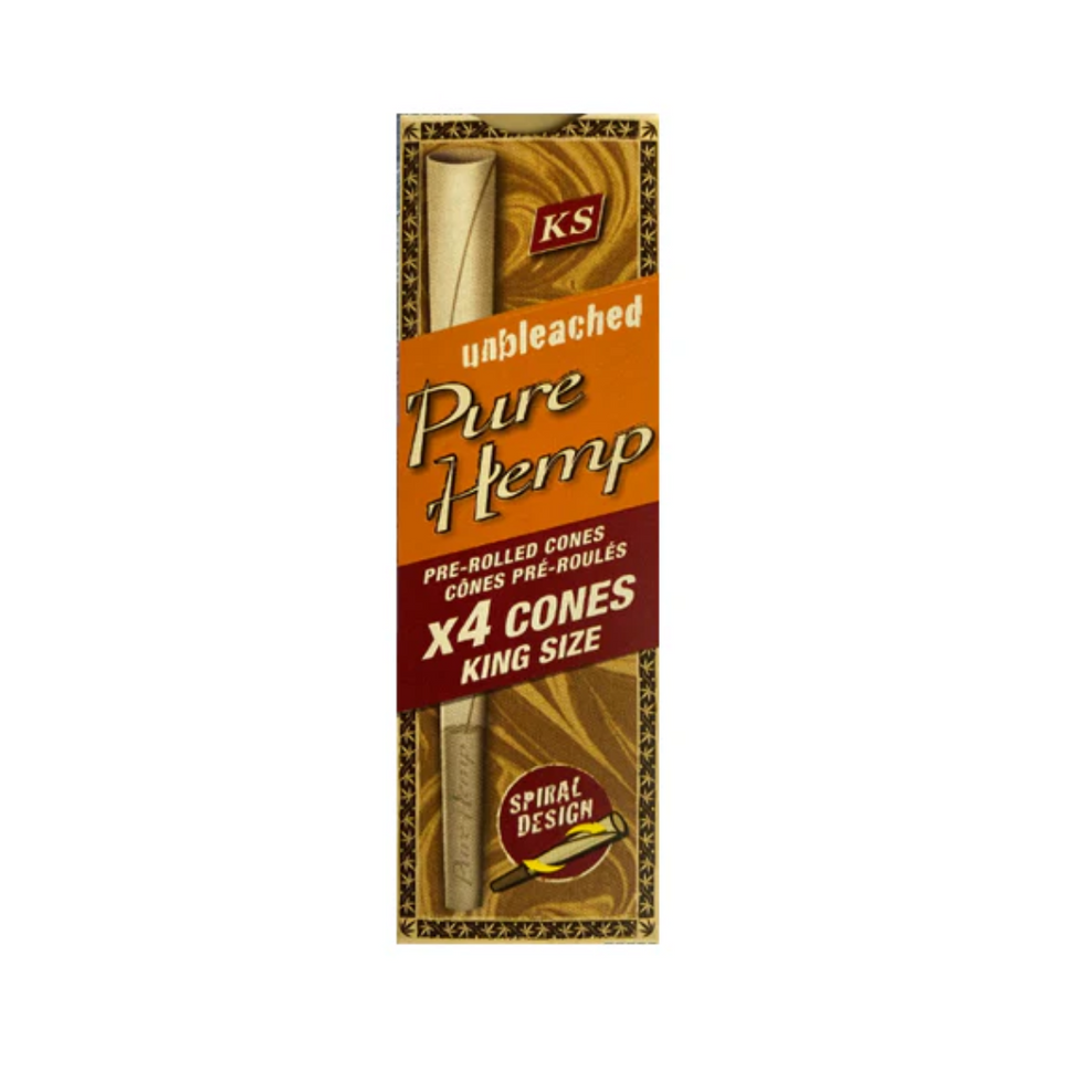 Pure Hemp Rolling Papers - Cones (Unbleached)